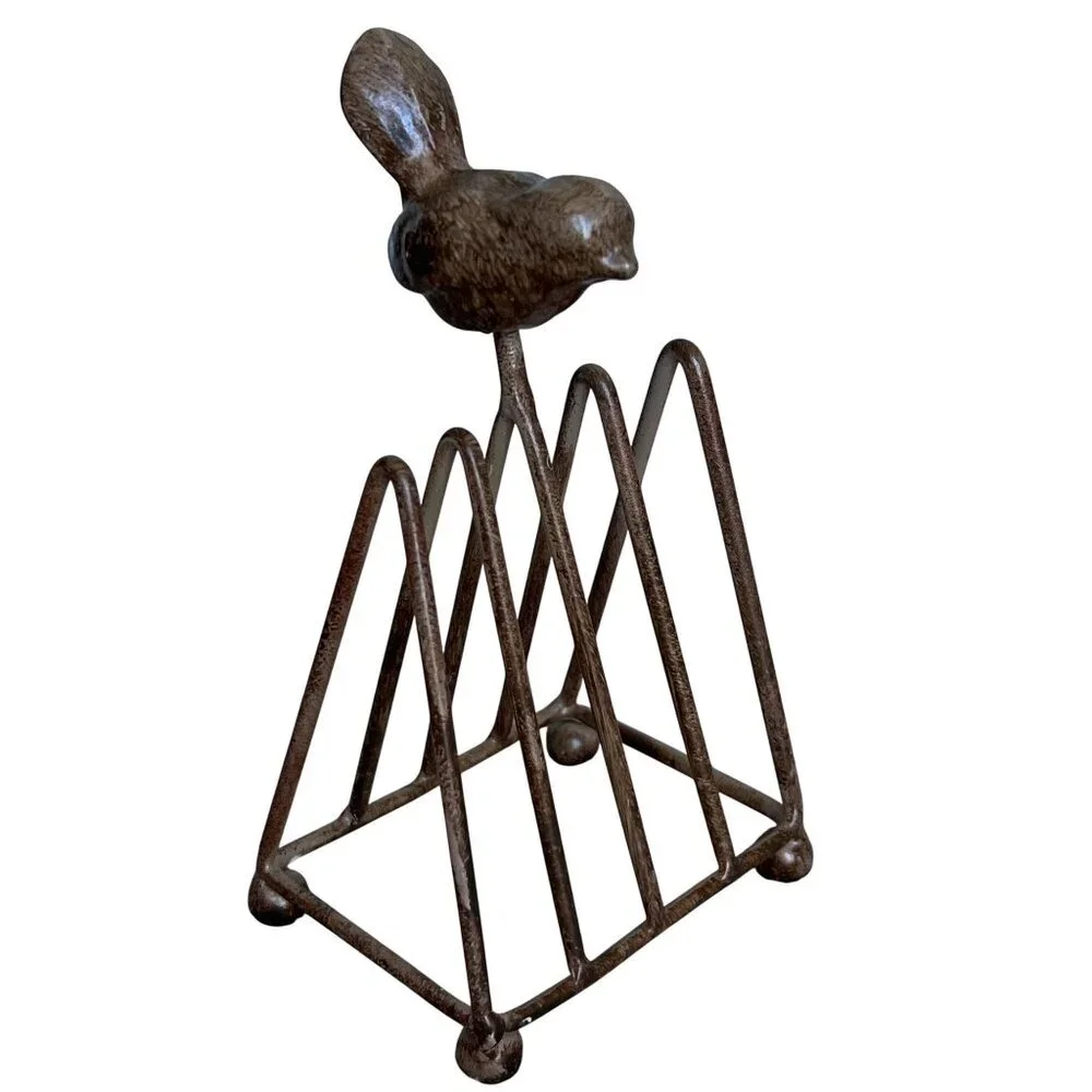 Terri Conrad Vintage Rock Art Set Rustic Metal Stand Butter Yellow Red Artsy